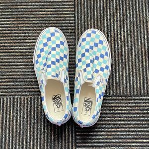 Blue Checkered Vans